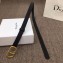 Dior Width 2cm Calfskin Saddle Belt Black with CD Buckle