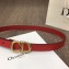 Dior Width 2cm Calfskin Saddle Belt Red with CD Buckle