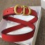 Dior Width 2cm Calfskin Saddle Belt Red with CD Buckle