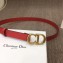 Dior Width 2cm Calfskin Saddle Belt Red with CD Buckle