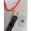 Givenchy Width 3cm Leather Belt Black/Gold with Double G Buckle