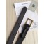 Givenchy Width 3cm Leather Belt Black/Gold with Double G Buckle