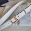 Givenchy Width 3cm Leather Belt White with Double G Buckle