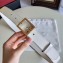 Givenchy Width 3cm Leather Belt White with Double G Buckle