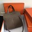 Hermes Halzan Togo Calfskin Leather Bag Dark Grey