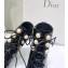 Dior Heel 3cm Pearl Around Ankle Boots Black 2019