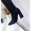 Stuart Weitzman Heel 9.5cm Highstreet Pointed Toe Over-the-knee Boots Black