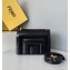 Fendi Geometric Glossy Vintage Suede and Leather Kan U Medium Bag Black 2019