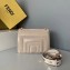 Fendi Geometric Glossy Vintage Suede and Leather Kan U Medium Bag Beige 2019