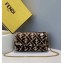 Fendi Stamp Sheepskin Medium Double F Bag Black/White
