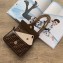 Fendi Stamp Glazed Fabric Mini Double F Bag Black