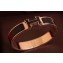 Hermes Clic H Narrow Bracelet Black/Pink Gold