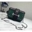 Prada Cahier Studded Calf Leather Bag 1BL004 Black/Green 2018
