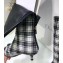 Dior Heel 3.5cm Gang High Boots in Tartan Fabric Black/White 2019