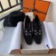 Hermes Calfskin Loafers Black