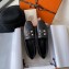 Hermes Calfskin Loafers Black