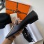 Hermes Calfskin Loafers Black