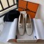 Hermes Calfskin Loafers White