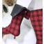 Dior Heel 3.5cm Gang High Boots in Tartan Fabric Black/Red 2019