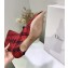 Dior Heel 3.5cm Gang High Boots in Tartan Fabric Black/Red 2019