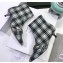 Dior Heel 3.5cm Gang Low Boots in Tartan Fabric Black/White 2019