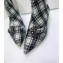 Dior Heel 3.5cm Gang Low Boots in Tartan Fabric Black/White 2019