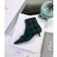 Dior Heel 3.5cm Gang Low Boots in Tartan Fabric Black/Green 2019