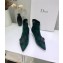 Dior Heel 3.5cm Gang Low Boots in Tartan Fabric Black/Green 2019