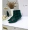 Dior Heel 3.5cm Gang Low Boots in Tartan Fabric Black/Green 2019
