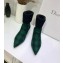 Dior Heel 3.5cm Beat Low Boots in Tartan Fabric Black/Green 2019