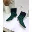 Dior Heel 3.5cm Beat Low Boots in Tartan Fabric Black/Green 2019