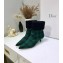 Dior Heel 3.5cm Beat Low Boots in Tartan Fabric Black/Green 2019