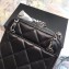 Chanel Clutch with Chain Phone Bag 70655 in Lambskin Black/Silver