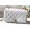 Chanel Pearl Classic Flap Bag White 2019