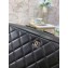 Chanel Large Cosmetic Case Pouch Clutch Bag 31106 in Lambskin Black