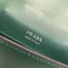 Prada Cahier Studded Calf Leather Bag 1BL004 Black/Green 2018
