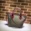 Gucci GG Supreme Canvas Small Tote Bag 432124 Red/Fuchsia