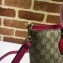 Gucci GG Supreme Canvas Small Tote Bag 432124 Red/Fuchsia