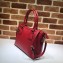 Gucci Interlocking G Charm Leather Tote Bag 449659 Red