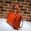 Gucci Interlocking G Charm Leather Tote Bag 449659 Orange