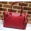 Gucci Interlocking G Charm Leather Tote Bag 449659 Red