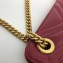 Gucci Leather GG Marmont Matelassé Medium Shoulder Bag 524592 Red