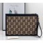 Gucci GG Wool Pouch Clutch Bag 597627 Beige 2019