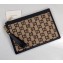 Gucci GG Wool Pouch Clutch Bag 597627 Beige 2019
