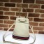 Gucci Leather Web Ophidia Small Bucket Bag 610846 White