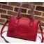 Gucci Leather Soho Top Handle Bag 308362 Red
