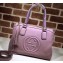 Gucci Leather Soho Top Handle Bag 308362 Pink