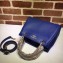 Gucci Leather Bamboo Shopper Small Shoulder Tote Bag 336032 Blue