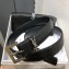 Saint Laurent Width 3cm Monogramme Belt With Square Buckle In Crocodile Embossed Leather Black/Silver