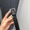 Saint Laurent Width 3cm Monogramme Belt With Square Buckle In Leather So Black